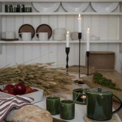 Glöggmugg grön glaserad