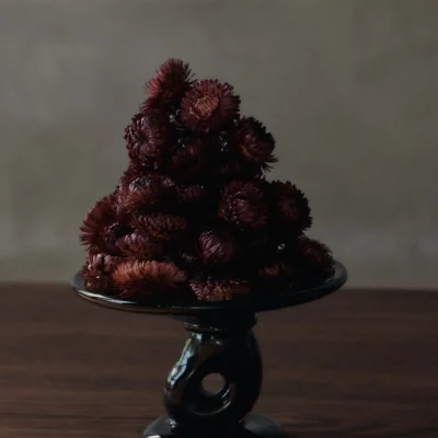 Damo Glass Centrepiece – Ø21 – Dark Grape