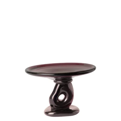 Damo Glass Centrepiece – Ø21 – Dark Grape