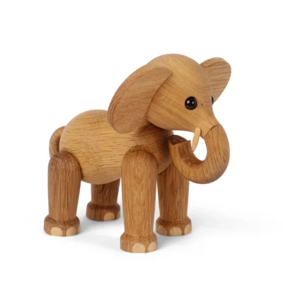 Ollie Elefant Trädekoration 15 cm Ek/Lönn