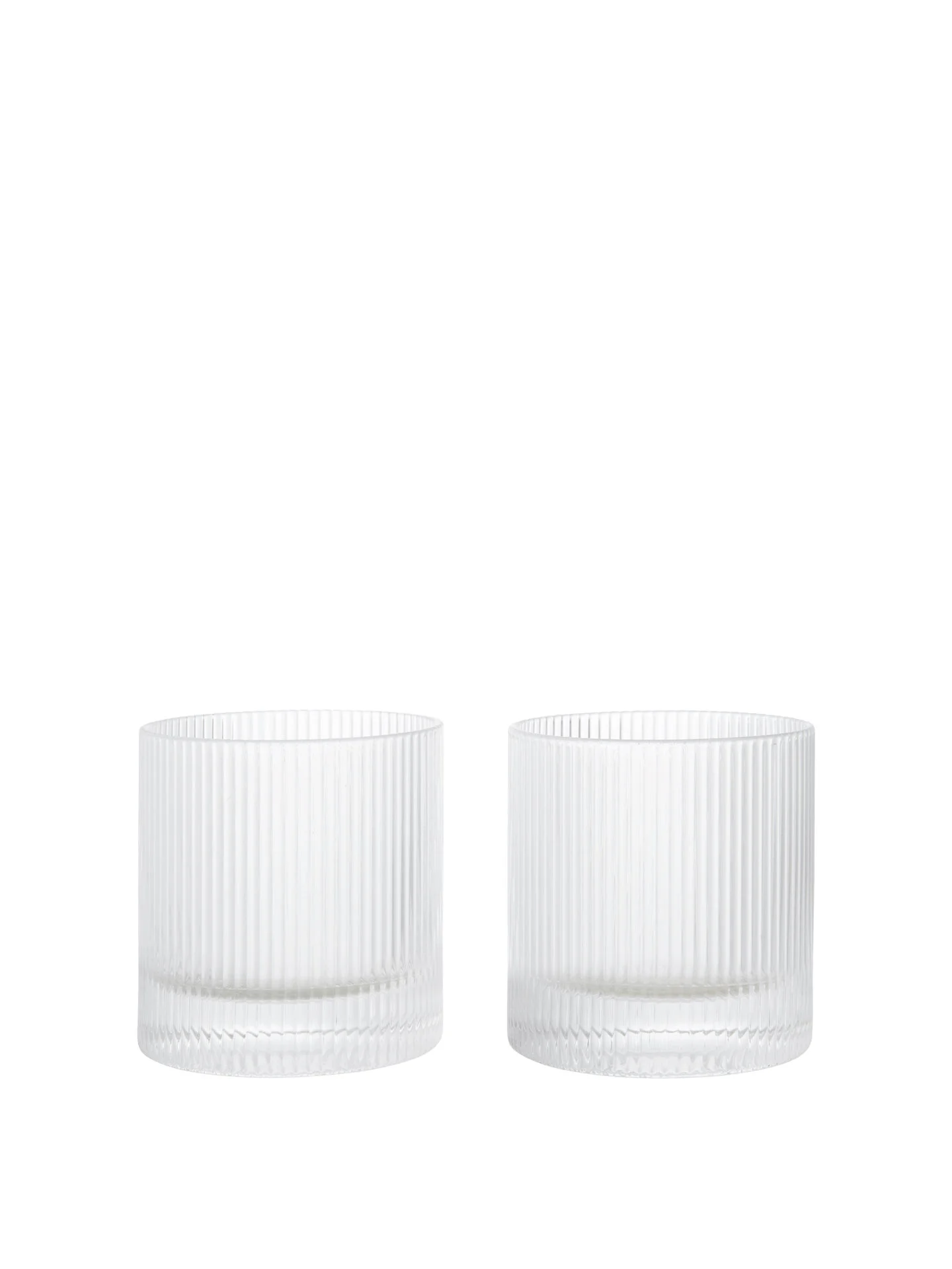 Ripple Tumbler Glasses - Set of 2 Clear
