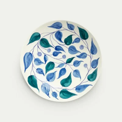 Flowers Fat 34 cm Leaves Blue