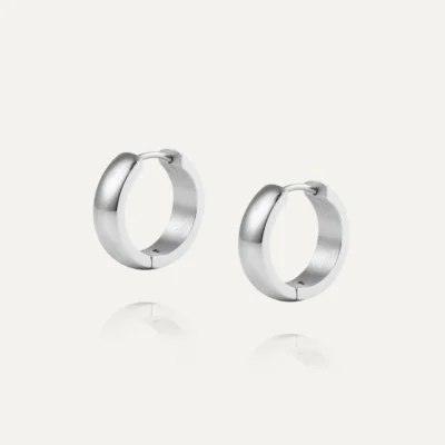 Chunky Hoops Silver Large