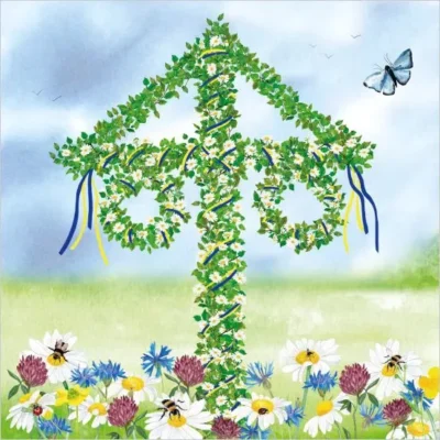 Servetter Svensk Midsommar