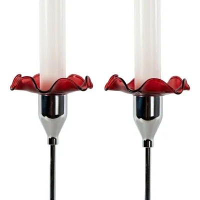 Viva Ljusmanschett 2-pack Vinröd