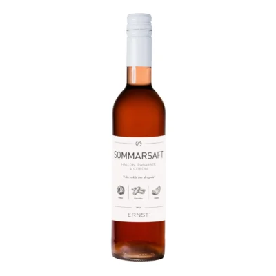 Sommarsaft Hallon, Rabarber och citron