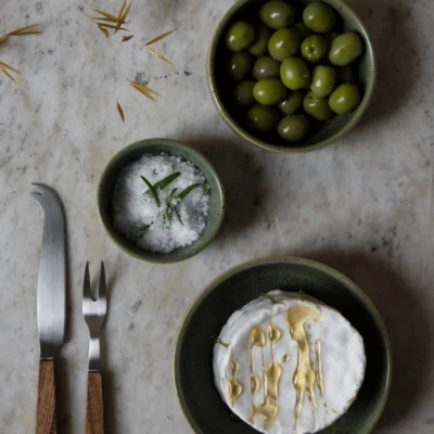 Skål d11 h4,5 cm Grön/Natur Botten