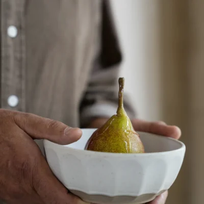 Skål d16 h6 cm Vit/Natur