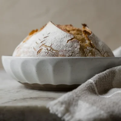 Skål d24 h6 cm Vit/Natur