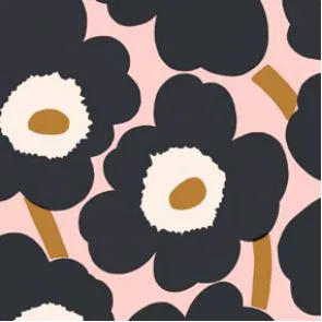 Marimekko Unikko Blå/Rosa