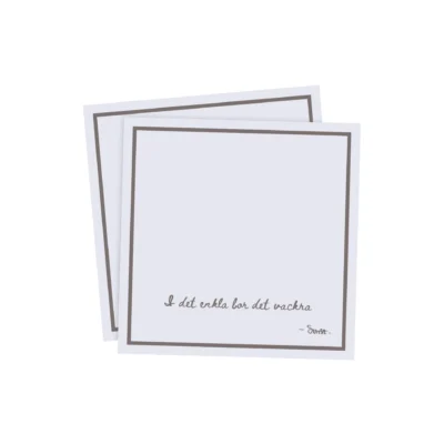 Servett 33×33 ”I det enkla” Ljusgrå