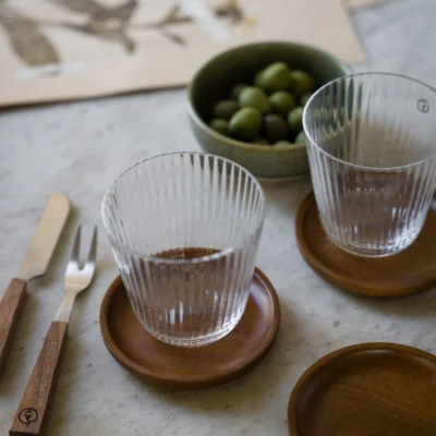 Bricka/Underlägg Mörkt Trä d10cm