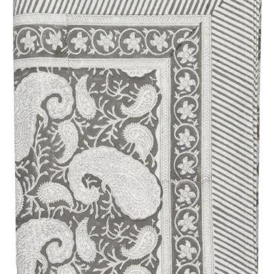 Tablecloth Big Paisley Dark Grey