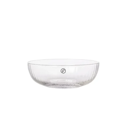 Glasskål d13 h4 cm räfflat