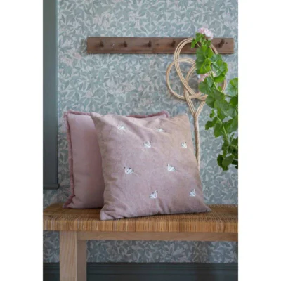 Svan Kuddfodral Rosa 48×48 cm