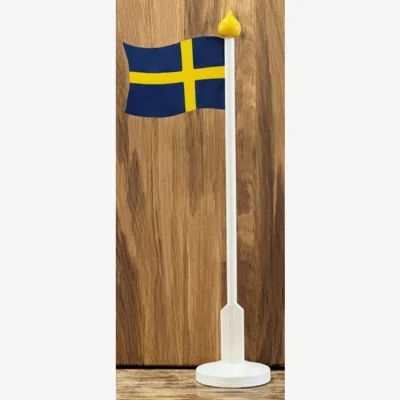 Svensk Flagga Vit Stång 42cm