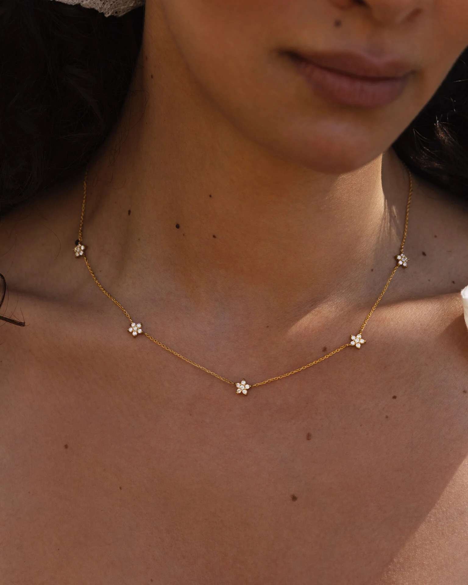 Floral - Ellie Gold Necklace - angle 2 - original (1665889)