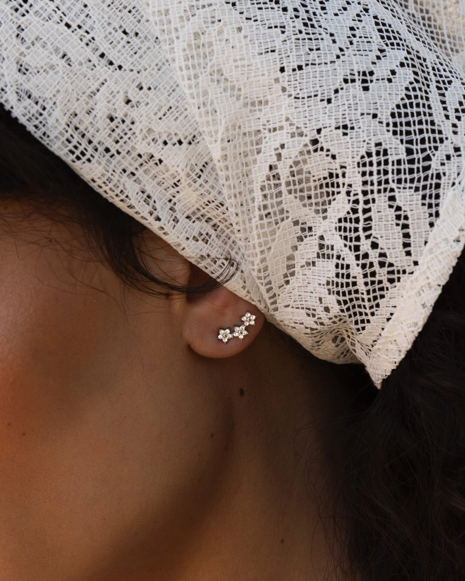 Floral - Ellie Steel Studs - angle 2 - original (1665904)