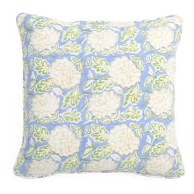 Kuddfodral Dahlia Blue Yellow 50×50 cm