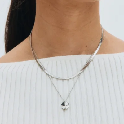 Herringbone Chain 40 cm Silver