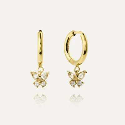 Butterfly Hoops Gold