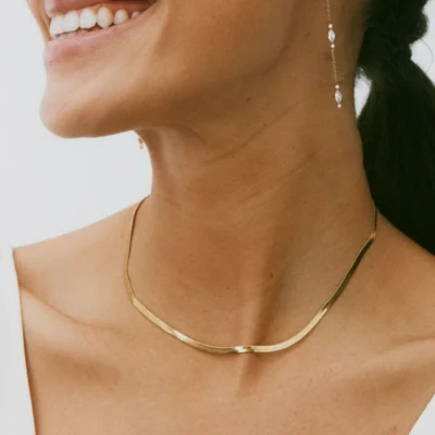 Chain Herringbone 40 cm Gold