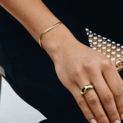 Herringbone Bracelet Gold