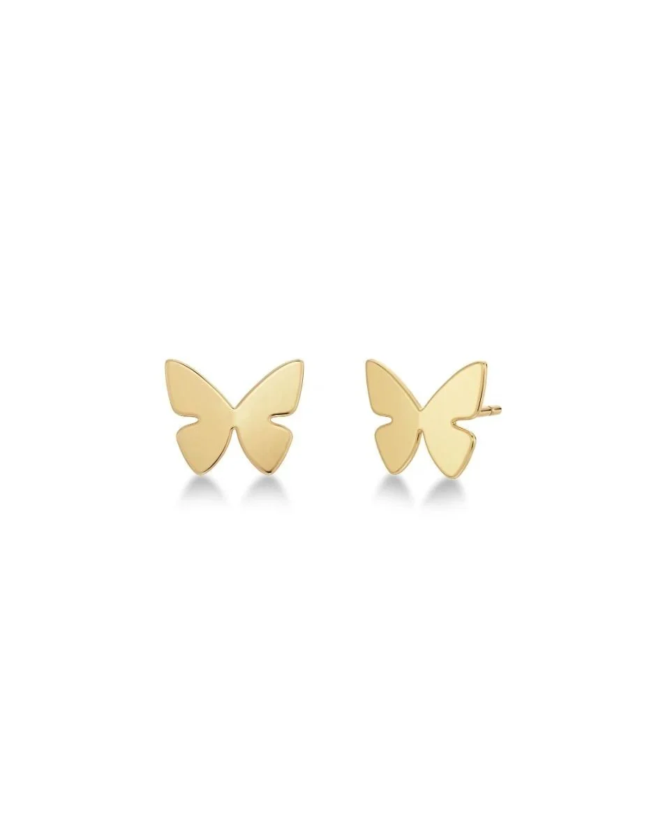 papillon studs gold