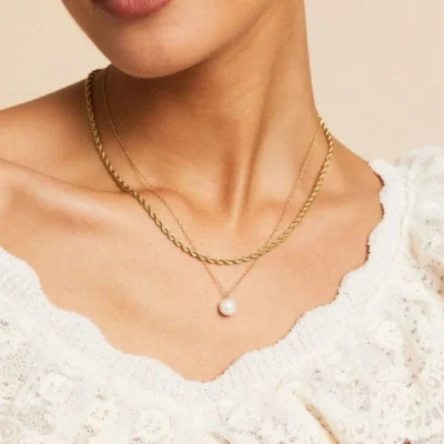Rope Chain Necklace Gold