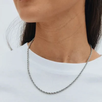 Rope Chain Necklace Steel