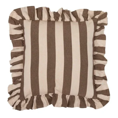 Kuddfodral Randigt Brun 45×45 cm
