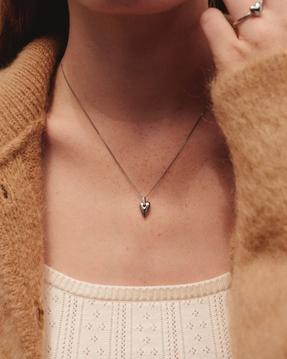 amore sparkle halsband i silber