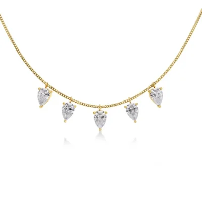 Arrow Necklace Multi Gold