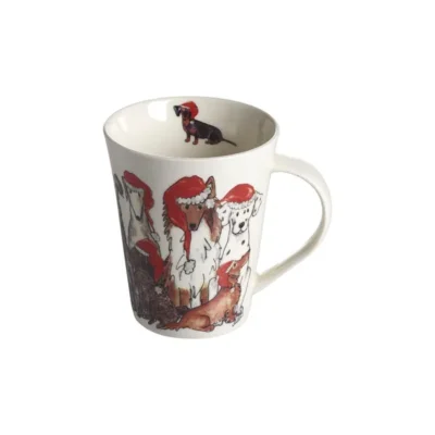 Mugg Julhund H11 cm