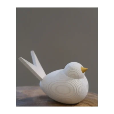 Fågel Trä Vit