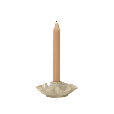 Ljusstake Keramik Beige