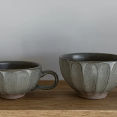 Tekopp Grå d11,8 h6,8 cm