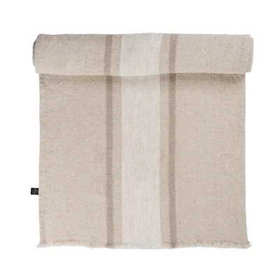 Löpare Natur/Vit/Beige 45×150 cm