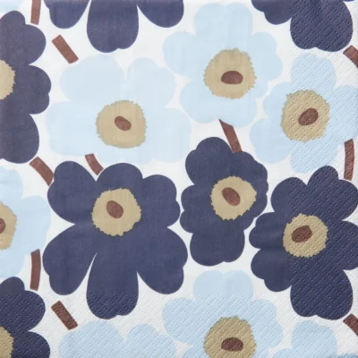 Marimekko Servett Ljusblå/Mörkblå